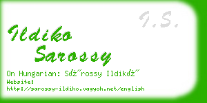 ildiko sarossy business card